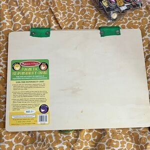 Melissa & Doug Magnetic Responsibility Chart with Green Straps
